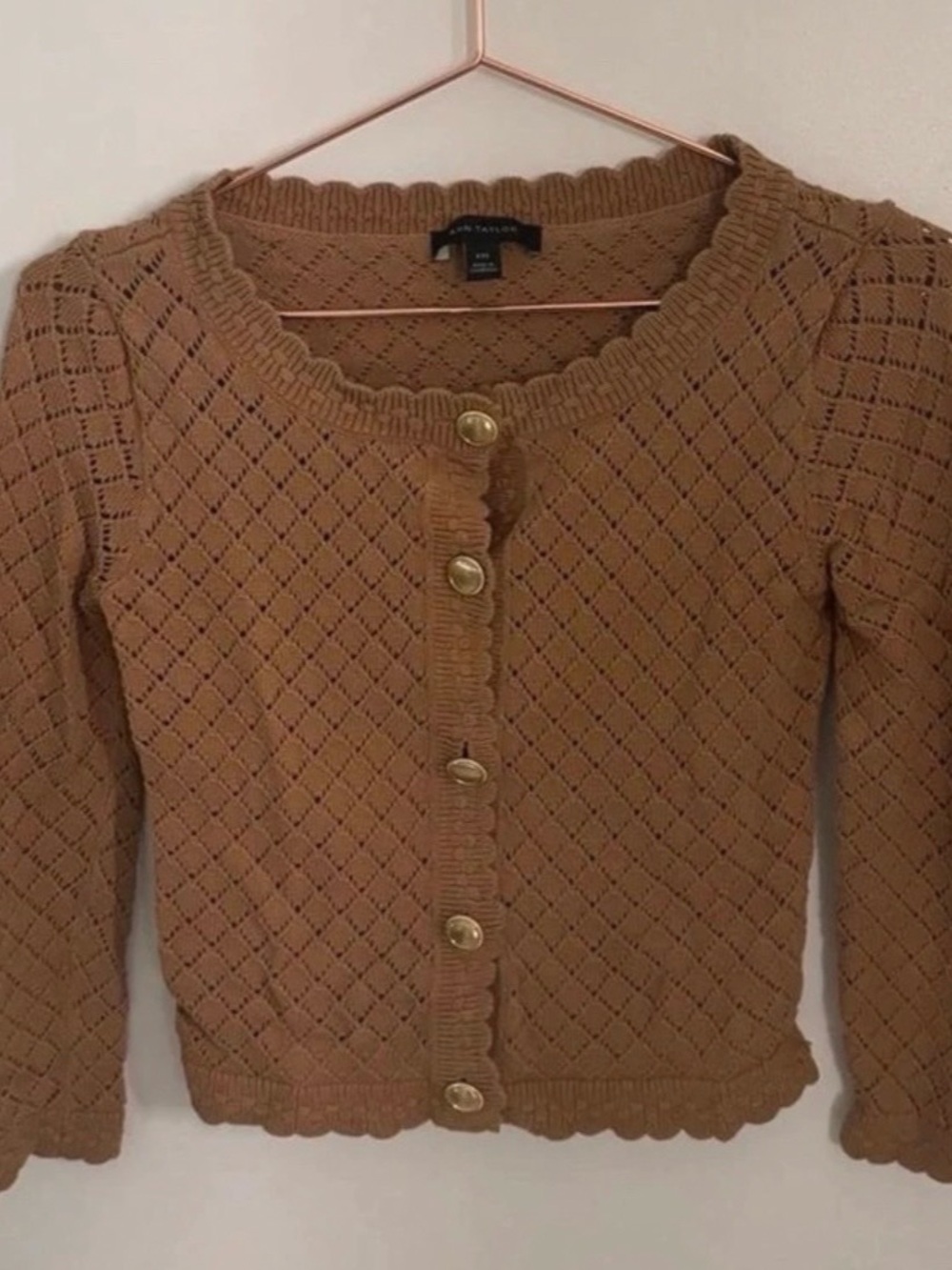 Ann Taylor Knit Cardigan - 100% Cotton - XXS